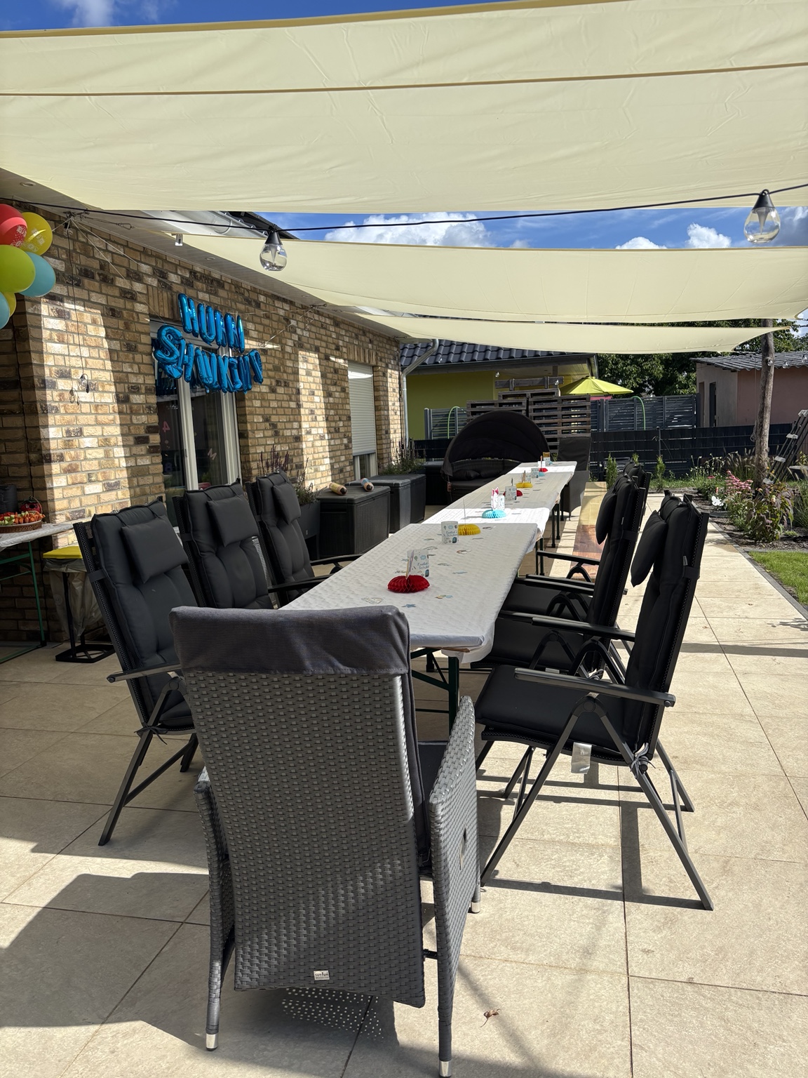 Terrasse und Sonnensegel Projektbeispiel